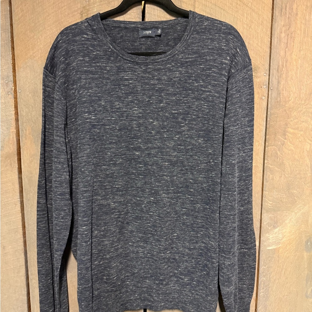 J. Crew Dark Heathered Blue Long Sleeve Top